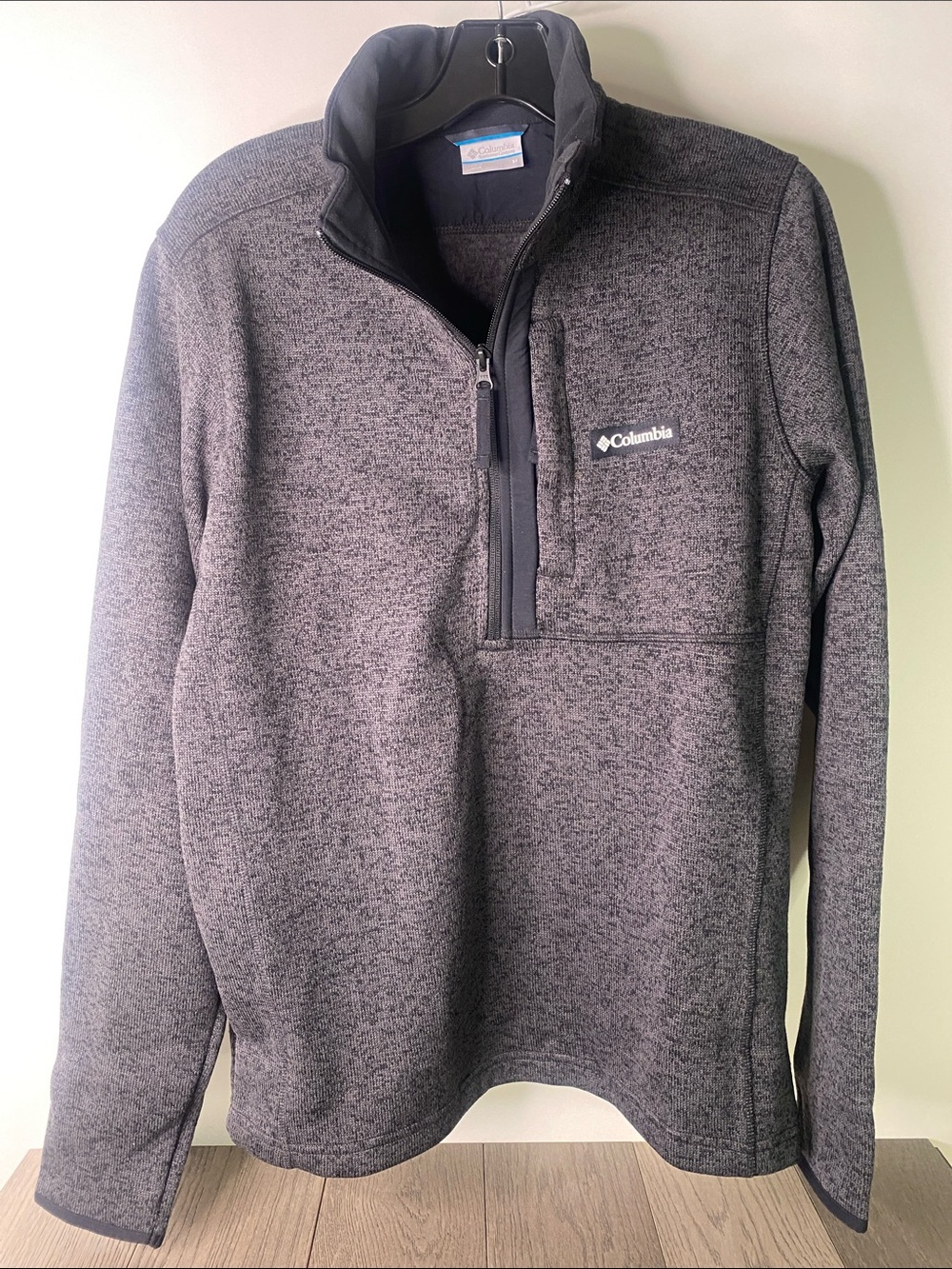 Columbia Men's Medium Dark Heather Gray Quarter-Zip Pullover - 1545